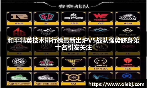 和平精英技术排行榜最新出炉V5战队强势跻身第十名引发关注